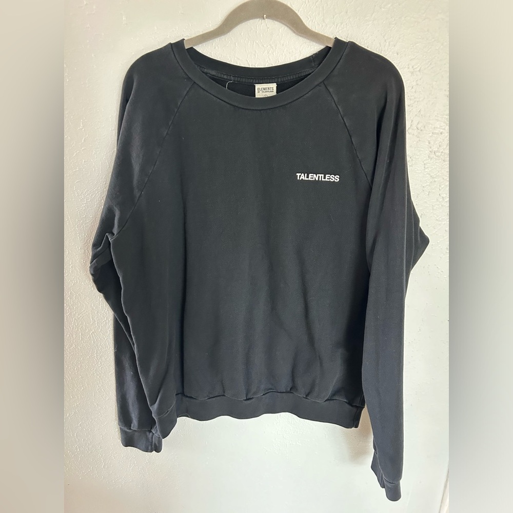 TALENTLESS Black Crewneck Sweater